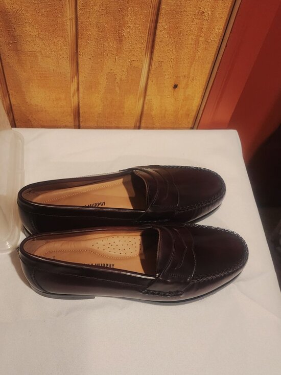 Johnston & Murphy Men\'s Hayes Oiled Leather Penny Keeper Loafers Size 9M